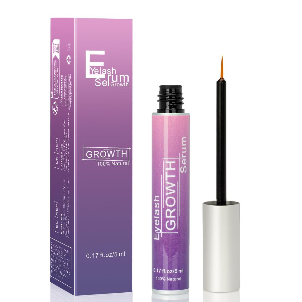 Premium Eyelash Growth Serum, Eyebrow Growth Serum, 18 Plant Extracts for Advanced Lashes Enhancer Longer, Fuller and Thicker, Natural Beauty Enhancement (4.64ml)