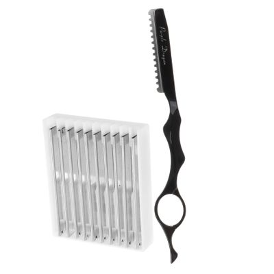 SAFIGLE 1set Hair Styling Thinning Tool Holder Razor Blades Safe Razor Cutting Tool for Men