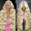 13x6 Blonde Lace Front Wig, Human Hair, HD Transparent Lace, Pre-Plucked Hairline With Baby Hair, 613 Color (28 inch, 1, Ounce) view 1