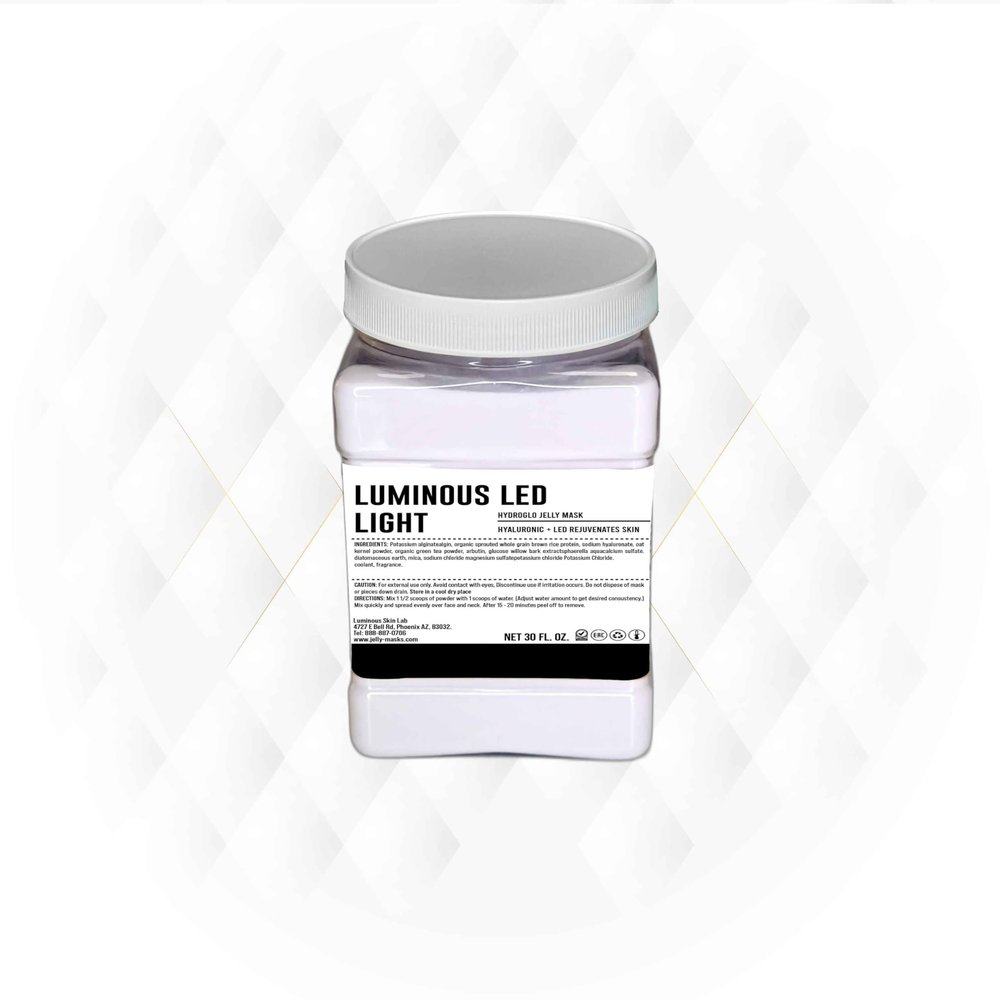 Luminous LED Light Jelly Mask - Professional Grade Hydro Glo Masks for Skin Hydration,Soothing, Radiance, Glow, Suitable for All Skin Types, Vajafacial Jelly Mask | 12 Applications (30 Fl Oz)