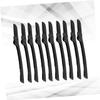 PartyKindom 10pcs Folding Eyebrow Razor Trimming Tool Kit Black Portable Eyebrow Shaper for Women Trimmer and Scissors for Makeup and Grooming view 4