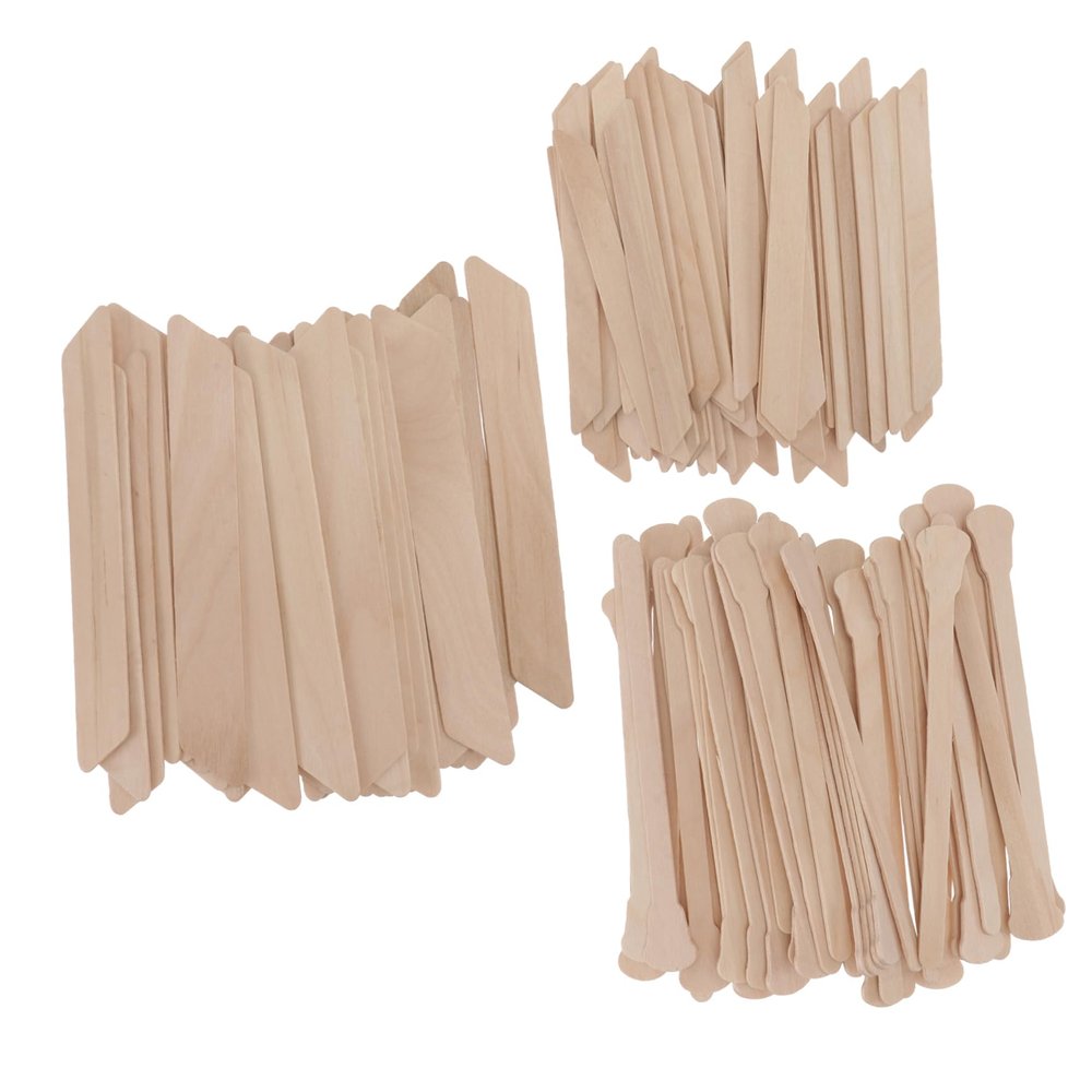 OATIPHO 150pcs Wooden Applicators for Hair Removal Versatile Sticks for Body and Facial Use for Eyebrows and Detailed Areas Smooth Material