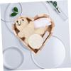 PartyKindom Heart-Shaped Bathing Set 6-Piece Fashionable Bath Supplies Kit Wooden Bear Scrubber for Adults and Boys and Girls for Home or Travel view 4