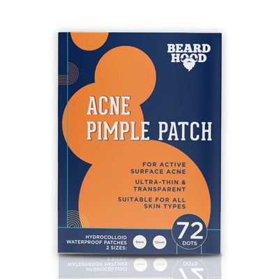 Acne Pimple Patch | 72 Hydrocolloid Waterproof Patches | For Active Surface Acne | Absorbs Pimple Overnight, Reduces Excess Oil | For All Skin Types