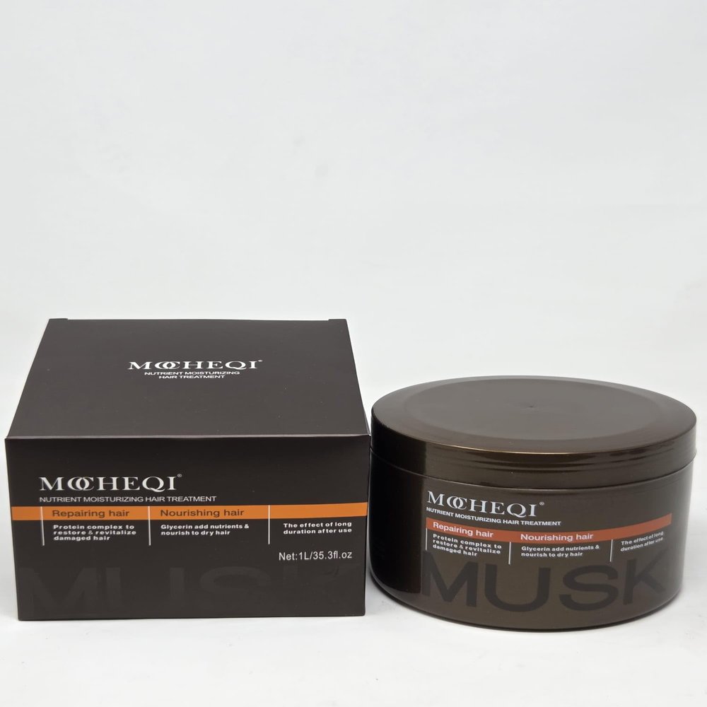MOCHEQI Deep Repair Hair Mask  Intensive Hydrating & Nourishing Treatment for Dry, Damaged Hair  Restores Elasticity, Prevents Split Ends, Strengthens & Softens  1L/35.3 fl oz