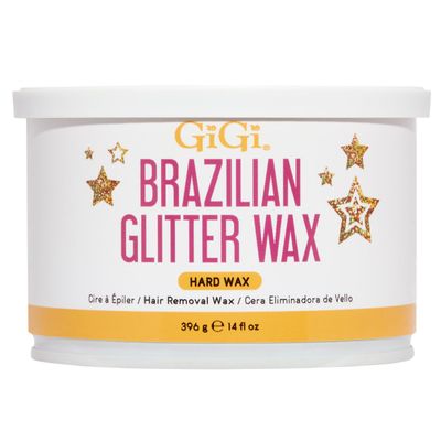 GiGi Brazilian Glitter Hard Wax Stripless Wax for Hair Removal, Ideal for Bikini & Sensitive Areas, 14 oz