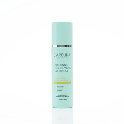 CARELIKA Brightening Face Cleansing Gel with Rice Extract  Gentle Cleanser for Combination & Oily Skin, 200ml