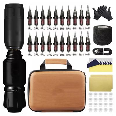 HIONJIN Professional Rocket Tattoo Machine Set Tattoo Power Supply Professional Interface Rotary Tattoo Pen Kit(D)