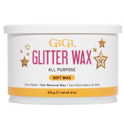 GiGi Glitter Wax All-Purpose Soft Wax for Hair Removal, Gentle Formula for Face & Body, Ideal for Sensitive Skin, 14 oz
