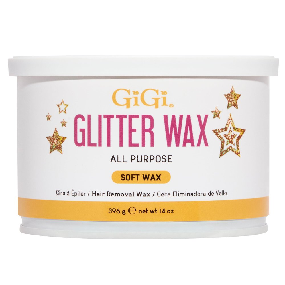 GiGi Glitter Wax  All-Purpose Soft Wax for Hair Removal, Gentle Formula for Face & Body, Ideal for Sensitive Skin, 14 oz
