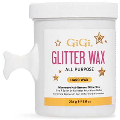 GiGi Microwave Glitter Wax  Stripless Hair Removal Wax for Sensitive Skin, Quick & Easy Microwaveable Wax, 8 oz