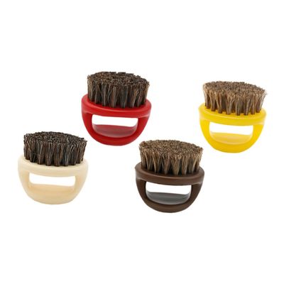 SAFIGLE Beard Brush Set 4PCS Vintage Plastic Handle Boar Bristle Beard Cleaning Tools Ring Combs for Men Random Color for Grooming and Styling