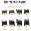 8 Pack Clipper Guards set with Metal Clip for BaBylissPRO Series Hair Clippers, Cutting Lengths 1/16"-3/4"Replacement for BaByliss Clipper Guards view 2