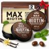 2 Pack Biotin Beard Balm Set for Men  Natural & Vanilla Butters  Non-Itchy, Moisturize, Strengthen & Shape Beards  Grooming Gift Set for Father's Day, Anniversaries, Christmas (Natural & Vanilla) view 1