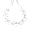 TIOSRU Flower Girl Headpiece Silver Wedding Headband for Girls Princess Tiara Crown with Pearl Flower Hair Accessories for Birthday Party Wedding First Communion view 1