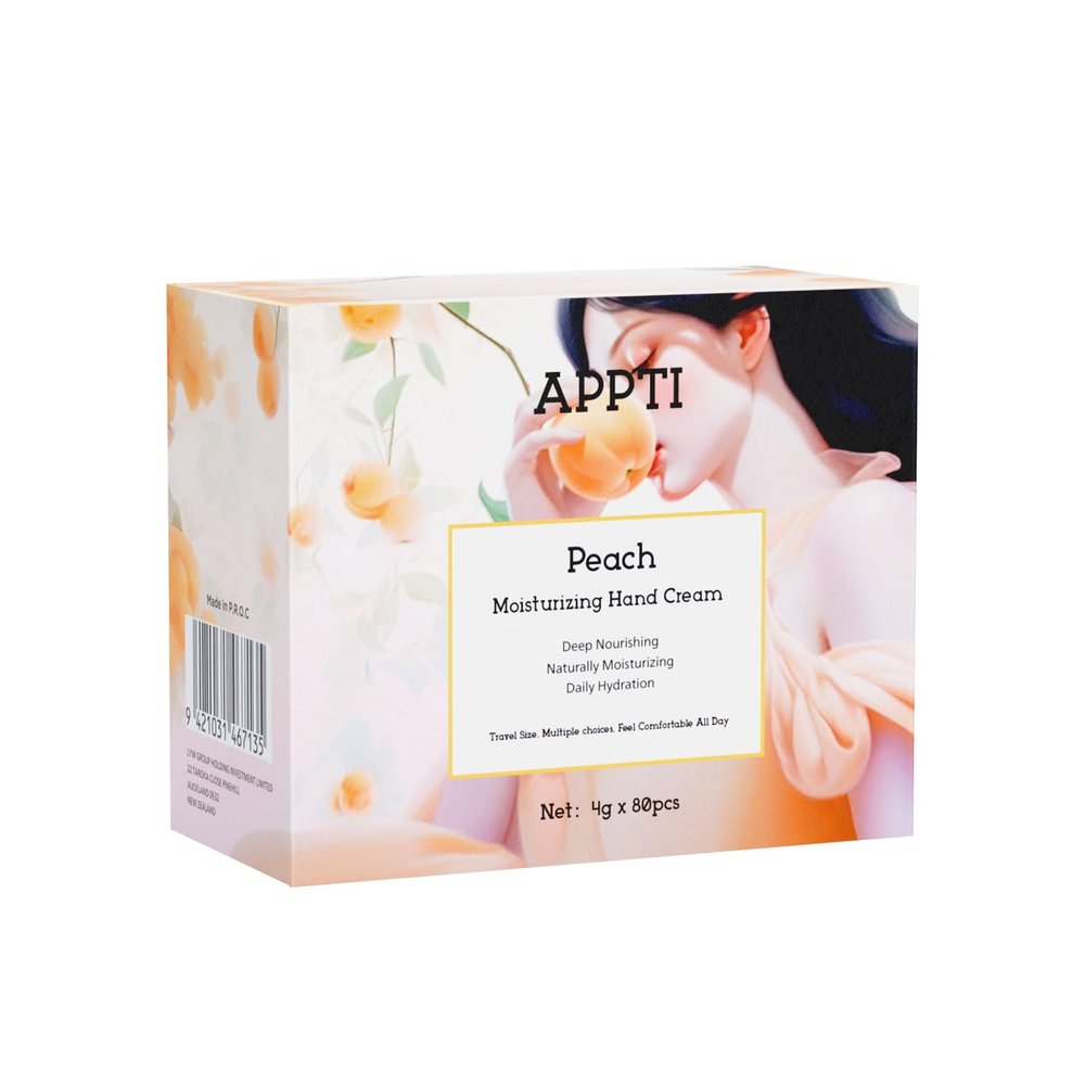 AppXynn Moisturizing Hand Cream,Hydrating Hand Lotion,Deep Nourishing Cream for Women and Men Dry Hands,Pack of 80,Peach