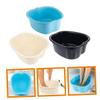 ASAKKURA Thick Plastic Foot Bath Basin 3PCS Massage Function Reusable Foot Soak Tub for Home Use for Relaxation and Self-Care view 3