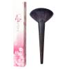 02 Hand Crafted Makeup Brushes Soft Saikoho Goat Hair Large Fan Shape Face Powder Brush Ebony Wood Handle Professional Make Up Brushes view 1