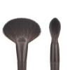 02 Hand Crafted Makeup Brushes Soft Saikoho Goat Hair Large Fan Shape Face Powder Brush Ebony Wood Handle Professional Make Up Brushes view 3