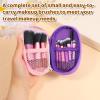 10 Pcs Travel Makeup Brush Set Travel Size Makeup Brushes Mini Easy Taken Make Up Brushes with Pouch, Portable Versatile Womens Make up Brush view 4