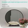 Free Standing Dressing Table Mirror Bedroom Makeup or Shaving Mirrors with Base Round Table Top MirrorGold,40cm view 4