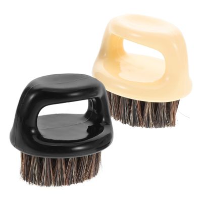 Beaupretty 2pcs Men's Beard Brush Set Duster Brush for Men Barber Neck Duster Soft Bristle Face Portable Hair Barber Face Neck