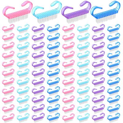 320 Pcs Handle Grip Nail Brush for Toes and Nails Cleaner, Pedicure Scrubbing tool kit for Men and Women