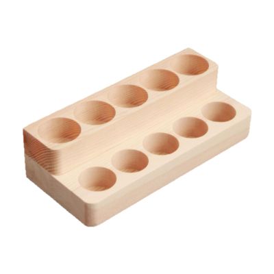 3 Tier Wooden Essential Oil Holder Stand 10 Grids Lipstick Organizer Cosmetic Rack for Countertop Bathroom Home Salon
