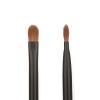 09 Hand Crafted Makeup Brushes Soft Weasel Hair Synthetic Fiber Flat Concealer Eye Shadow Lip Brush Ebony Wood Handle Professional Make Up Brushes view 3