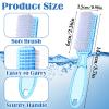 100 Pcs Handle Grip Nail Brush Bulk Nail Brushes for Cleaning Fingernails Soft Bristles Cleaning Brushes, Soft Stiff Bristles Pedicure Manicure Tools for Toe, 5 Colors view 2