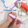 100 Pcs Handle Grip Nail Brush Bulk Nail Brushes for Cleaning Fingernails Soft Bristles Cleaning Brushes, Soft Stiff Bristles Pedicure Manicure Tools for Toe, 5 Colors view 3