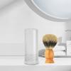 Shaving Brush Travel Case Transparent Adjustable Beard Brush Container Holder Stand for Men Gift view 2