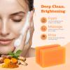 PurivvaNest Turmeric Soap Bar Dark Spot Kojic Acid soap Remover for face and body Even Skin Tone, Moisturizing & Nourishing Natural Ingredients2Pack view 2