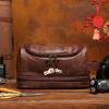 Custom Leather Toiletry Bag for Dad  Personalized Hanging Travel Dopp Kit with 2-6 Names  Fathers Day Gift from Son Daughter, Husband Birthday Christmas Gift, B-(2-6 Names), Classic view 4