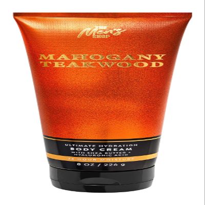 Bath and Body Mahogany Teakwood Ultimate Hydration Body Cream For Men | 8 Oz