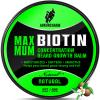 Biotin Beard Balm for Men  Unscented, Fast-Absorbing Beard Softener & Growth Balm with Castor, Shea & Jojoba  Conditions, Styles & Thickens Coarse or Patchy Facial Hair  Idea Gift for Him  2 OZ view 1