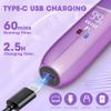 Karrte 6-in-1 Electric Razor for Women's Pubic Hair, Painless Body Shaver and Facial Epilator, Hair Removal for Face, Bikini Trimmer for Women's Private Area Purple view 3
