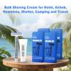 Shave Kit in Bulk Twin Blade Razors with Protective Cap,Disposable Razors in Bulk Shaving Cream for Hotel, Airbnb, Homeless, Shelter, Camping and Travel (240) view 3