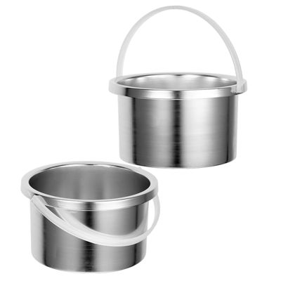 Beaupretty 2pcs Aluminum Wax Warmer Replacement Pot for Hair Removal and Candle Making Wax Melting Bowl Advanced Heating System Compact Design for Easy Use