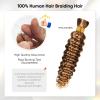 Human Braiding Hair 22 Inch 100g Ombre Highlight Deep Wave Bulk No Weft Curly Bundles Human Hair Extensions for Boho Knotless Braids Wet and Wavy (4/27) view 3