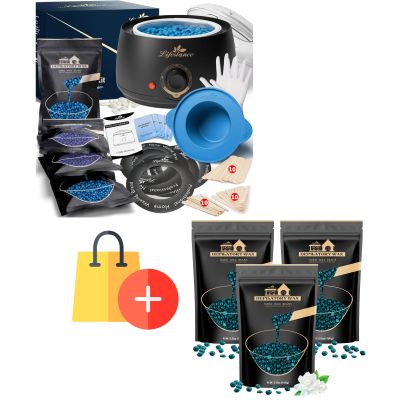 Lifestance L1 Digital Wax Warmer Hair Removal Kit + 3Pack Jasmine Wax Beads