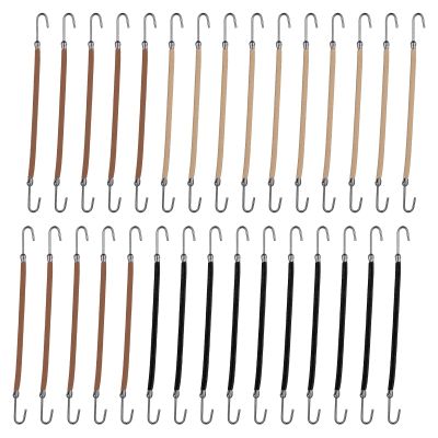 30PCS Bungee Hair Ties, Elastic Ponytail Hooks, Bungee Hair Ties with Hooks, Elastic Band Hairs Clip, Rubber Bands Holder for Long Curly Hairs, Women's Hairstyle