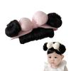 anilifier Baby Wig Headband with Hair,Baby Wigs Bows Accessories with 2 Bangs,Lovely Bowknot Wigs Headwear for Girls(PinkC) view 1