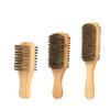 NIYANGLE 3pcs Men Facial Care Tool Beard Brush Set Brush Comb Shampoo Boar Bristle Handle view 1
