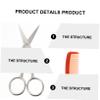NIYANGLE Stainless Steel Beard Scissors Set 2-Piece Nose Hair Trimmer Kit for Men with Fine Comb Precision Grooming Tools for Facial Hair view 3