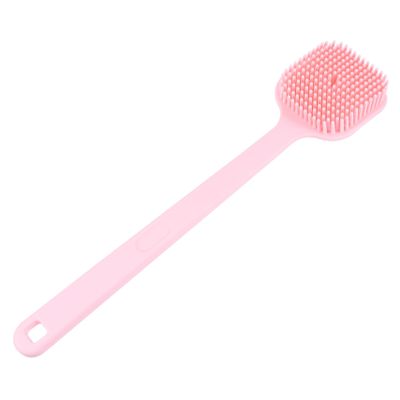 WOFASHPURET Silicone Long Handle Bath Brush Back Cleaning Body Brush Exfoliating Ergonomic Design for Easy Use