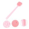 WOFASHPURET Silicone Long Handle Bath Brush Back Cleaning Body Brush Exfoliating Ergonomic Design for Easy Use view 4