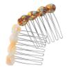 Baluue 2pcs Elegant Bridal Flower Side Hair Clips Stretchy Hair Combs Decorative Bangs Comb Pin for Women Girls view 1
