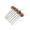 Baluue 2pcs Elegant Bridal Flower Side Hair Clips Stretchy Hair Combs Decorative Bangs Comb Pin for Women Girls view 2