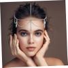 PartyKindom Rhinestone Head Chains for Women Bohemian Head Jewelry Fashion Headbands for Women Unique Headpiece for Wedding Prom Photo Session view 4